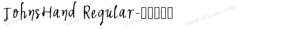 JohnsHand Regular字体转换